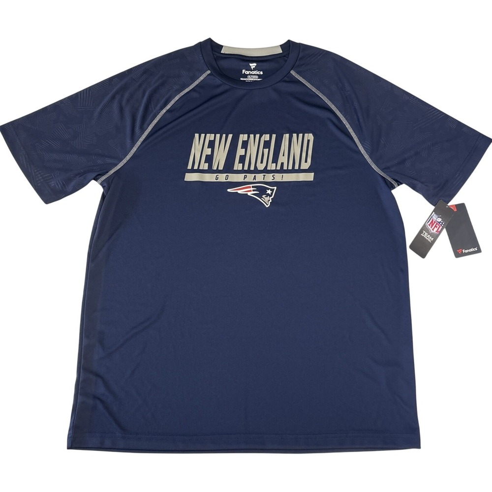 New England Patriots Men's Shirt XL Short Sleeve Blue NWT NFL Team Apparel